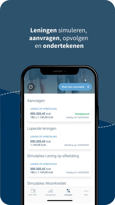 AXA mobile banking Screenshot