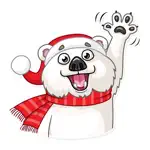 Christmas Ted Frosty Sticker App Cancel