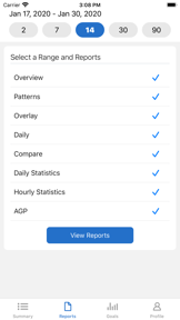Dexcom Clarity screenshot