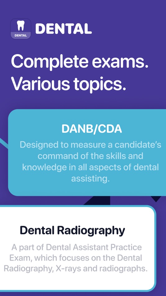 #1. DANB CDA Practice Test (iOS) بواسطة: MastrAPI