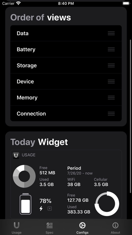 Usage Widgets screenshot-6