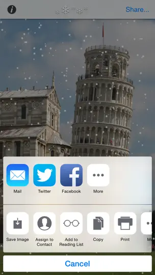 Captura de pantalla de Let It Snow - App en iPhone 5