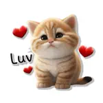 Cute Brown Tabby Cat Stickers App Cancel