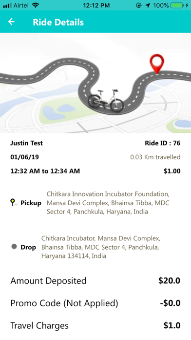 Elby's E-Bike Sharing App Screenshot