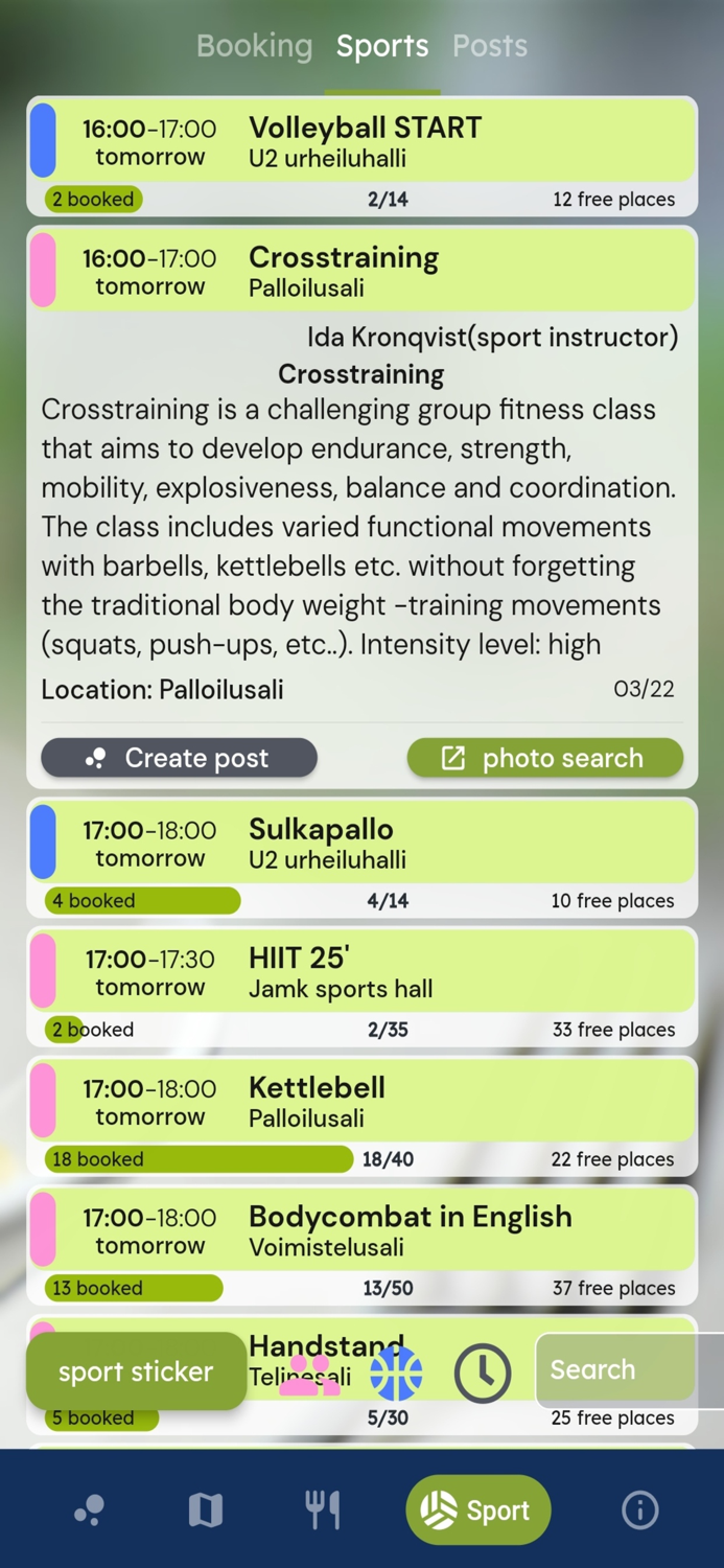 JYU food menus and community