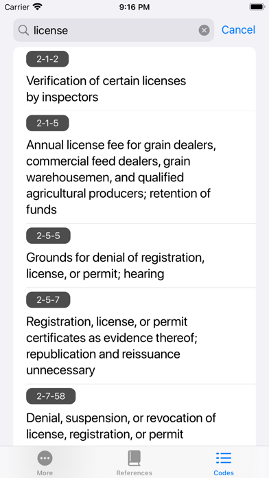 Georgia Law Codes Screenshot
