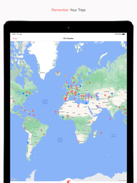 Pin Traveler: Trip Tracker Map screenshot 2