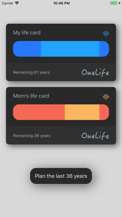 OneLife - Create life cards Screenshot