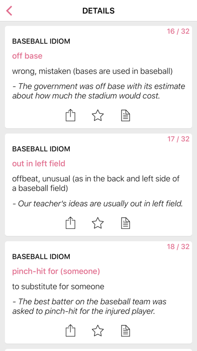 Sports Body idioms in English Screenshot