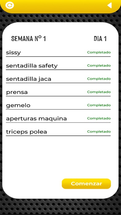 club fitness Entrenamientos Screenshot