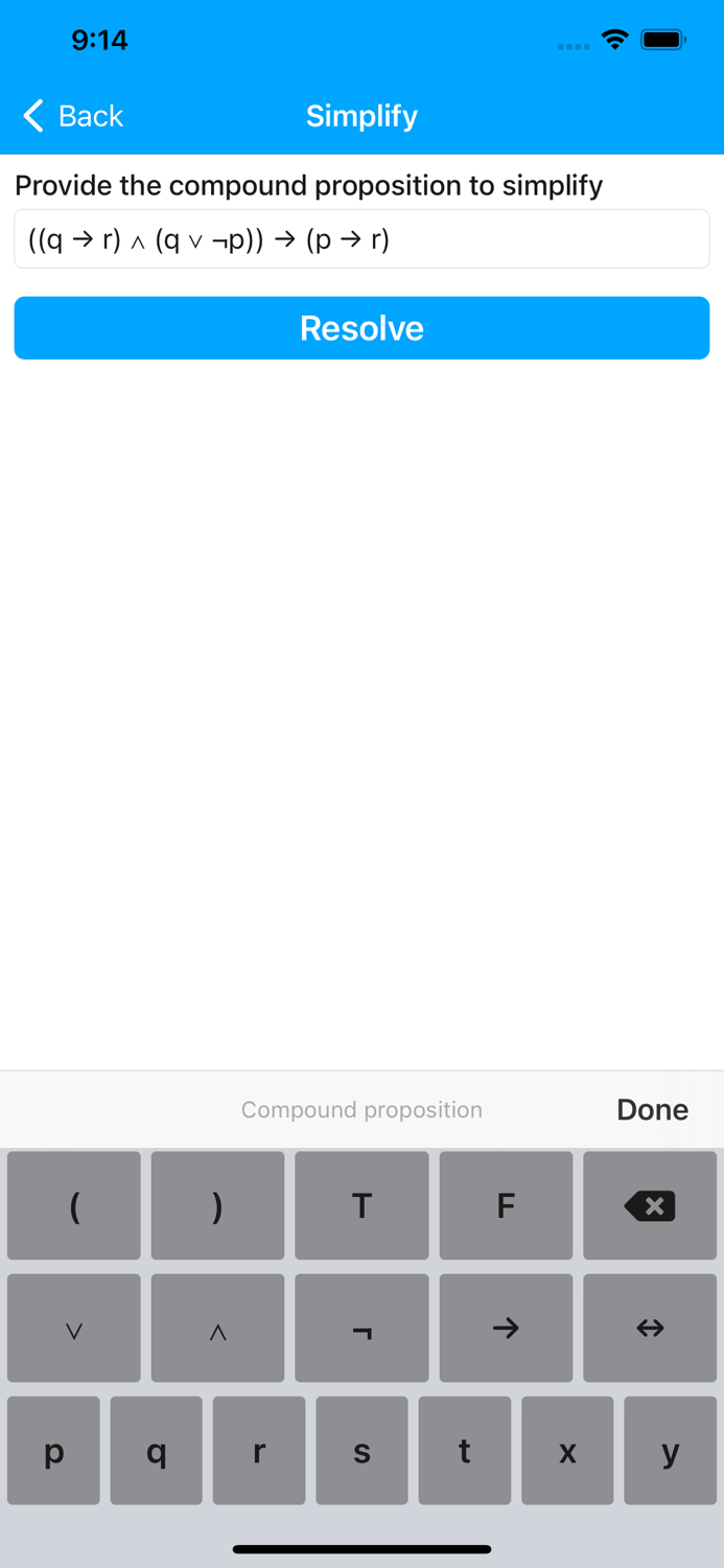 Propositional Logic Resolver