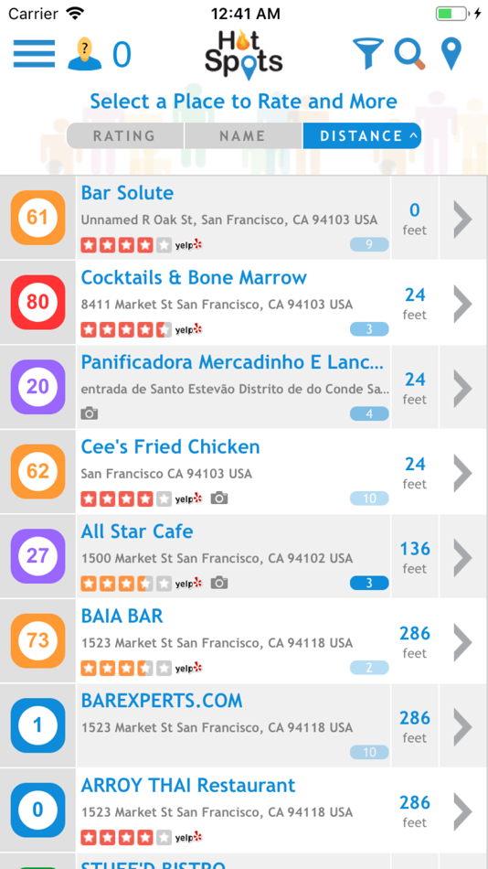 #1. HotSpots - Rate your Spots (iOS) 由: TrampleZone LLC