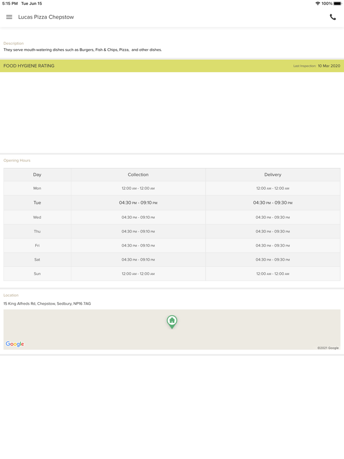 Lucas Pizza Chepstow