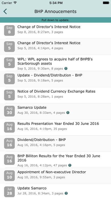 WebLink Stock Market Screenshot