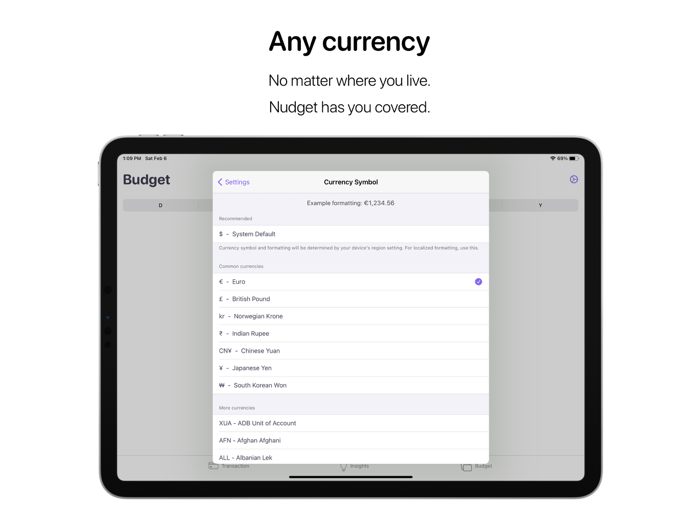 Nudget Spending Tracker