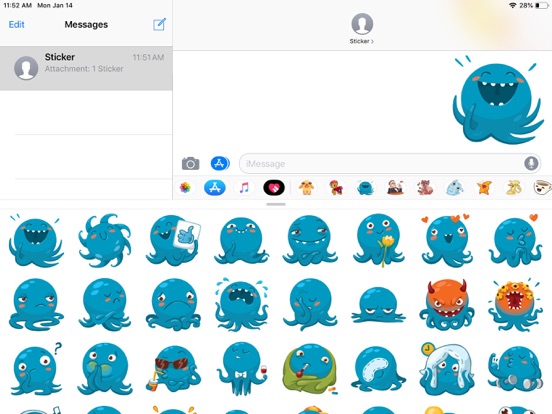 Screenshot #5 pour Octopus Cute Funny Stickers