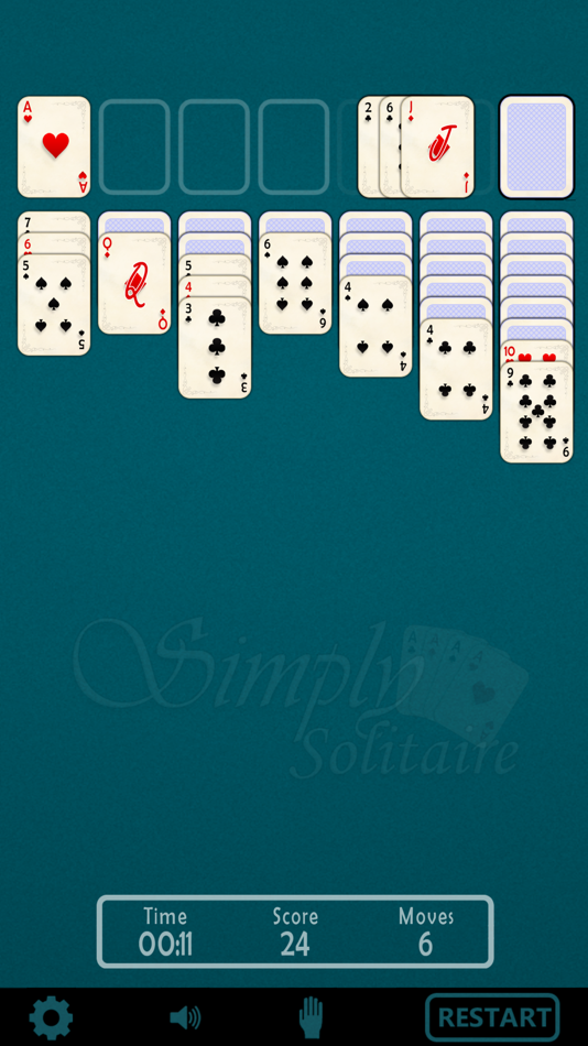 #2. Simply Solitaire (iOS) 由: Wayne Perry