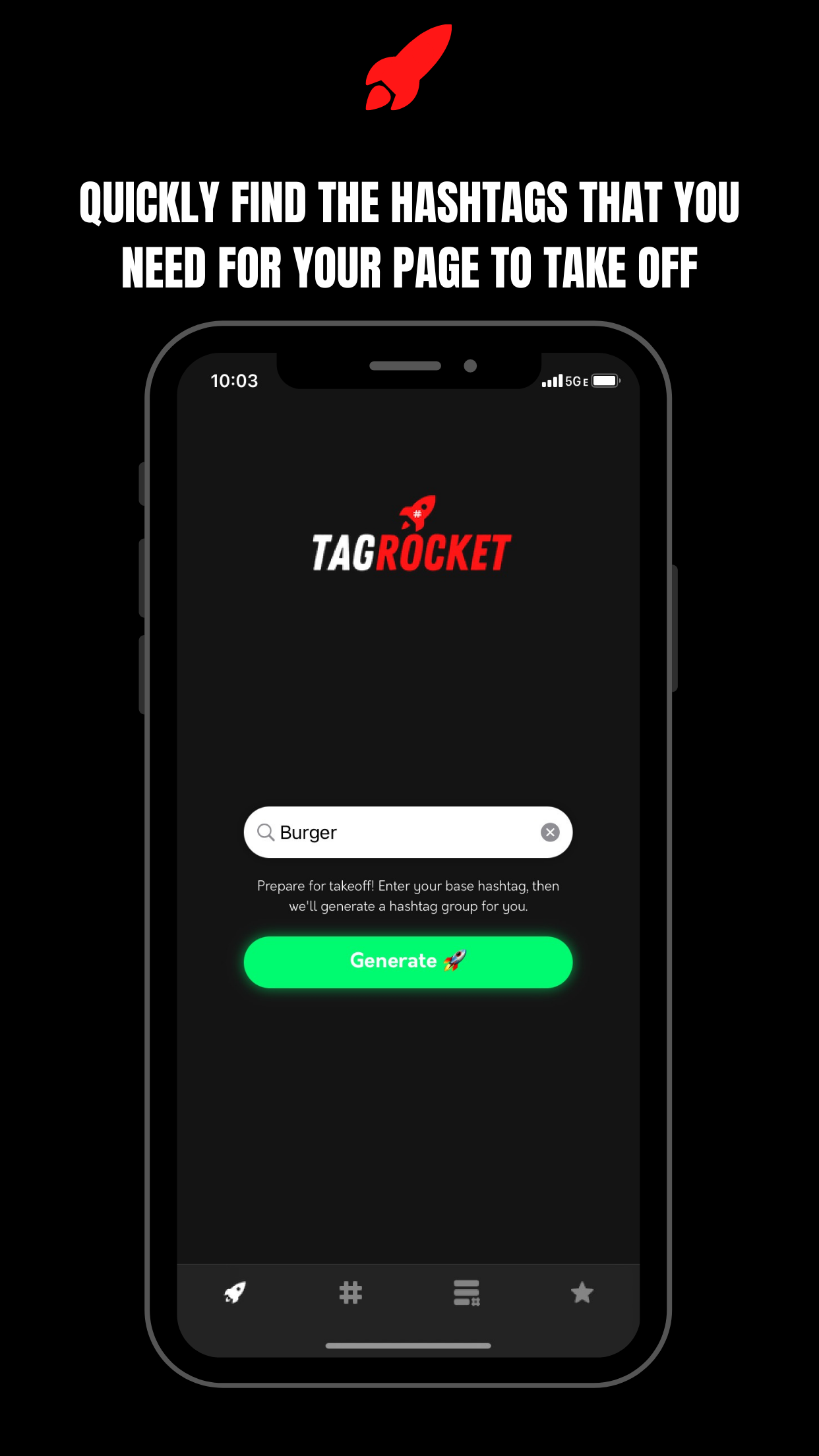 TagRocket - Hashtag Generator