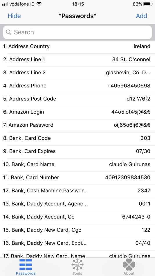 #3. *Passwords* Copy and Paste (iOS) 게시자: Claudio Guirunas