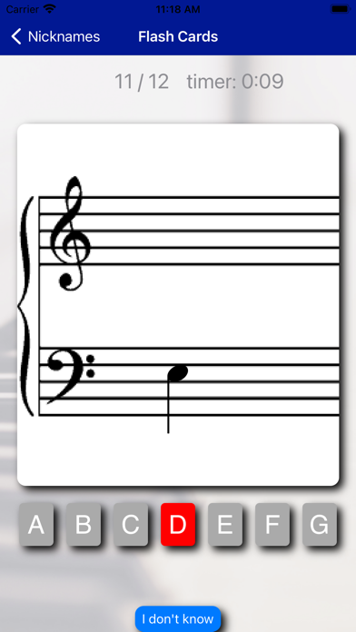 Joe's Piano Lessons Flashcards Screenshot