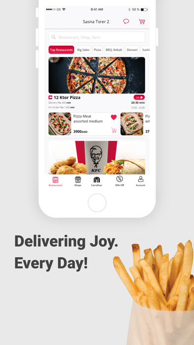 Screenshot #1 pour Menu.am - Food & More Delivery