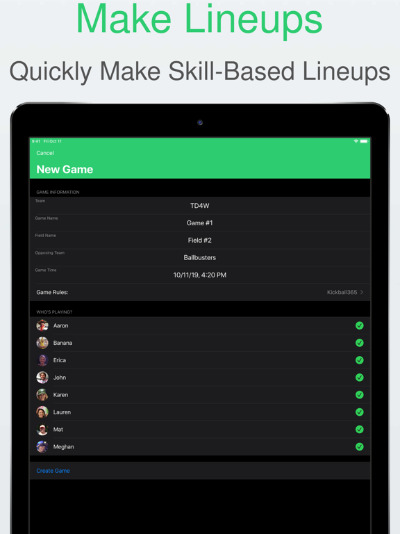 Kickball Coach iPad screenshot 4 - Sports app
