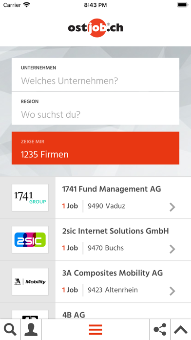 ostjob.ch Screenshot