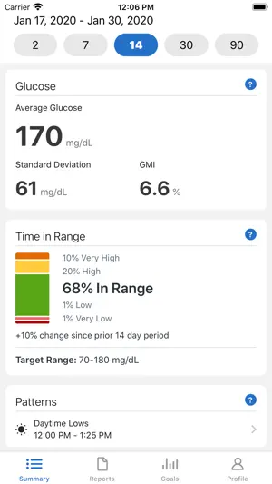 Dexcom Clarity screenshot 1