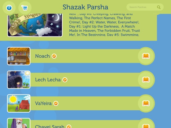 Shazak Parsha - Bible Stories iPad screenshot 4 - Book app