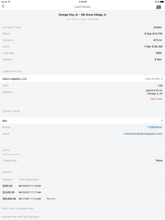 ComFreight: Load Matching App iPad screenshot 9 - Business app
