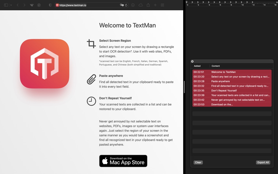 #6. TextMan – OCR text detection (macOS) 来自: KF Interactive GmbH