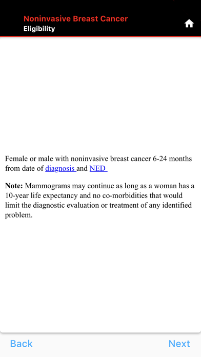 Cancer Survivorship Algorithms Screenshot