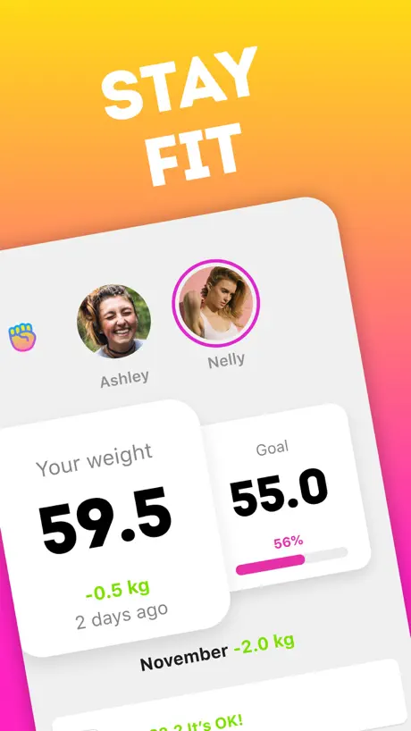 Netto – social weight tracker