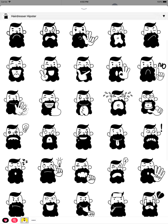 Hipster Stickers & Emojis iPad screenshot 7 - Stickers app