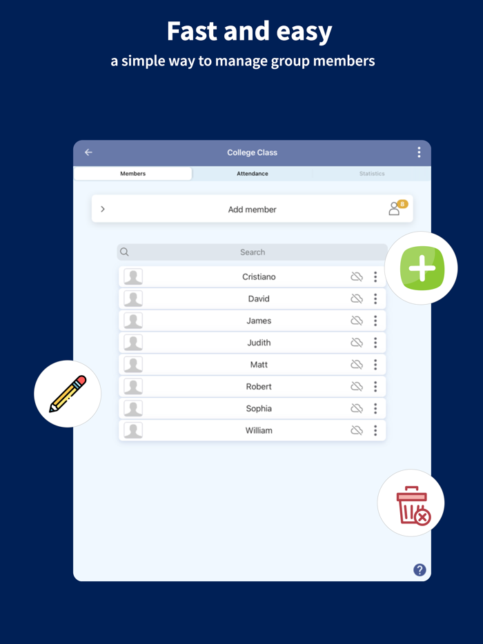 Attendy - Attendance register