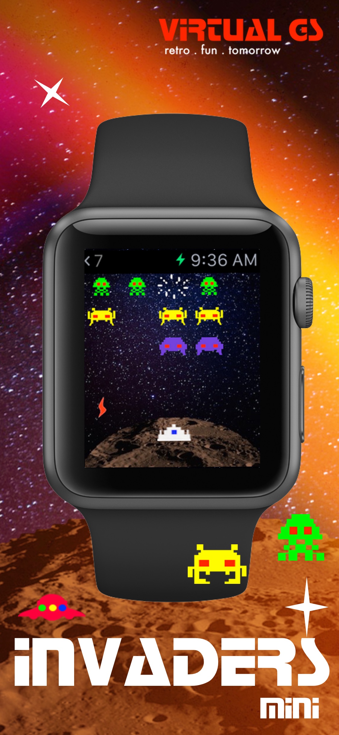 Screenshot do app Invaders mini: Watch Game