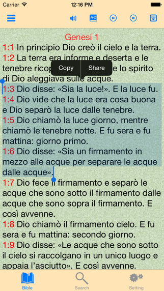 Catholic Bible Italian CEI Screenshot