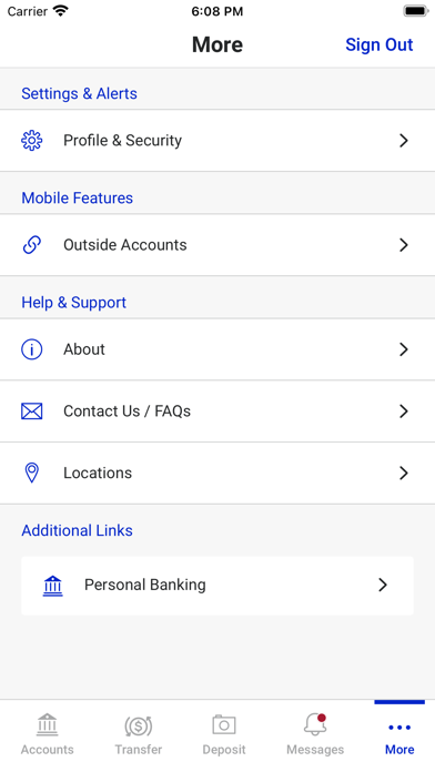 Metz Bank Mobile Screenshot