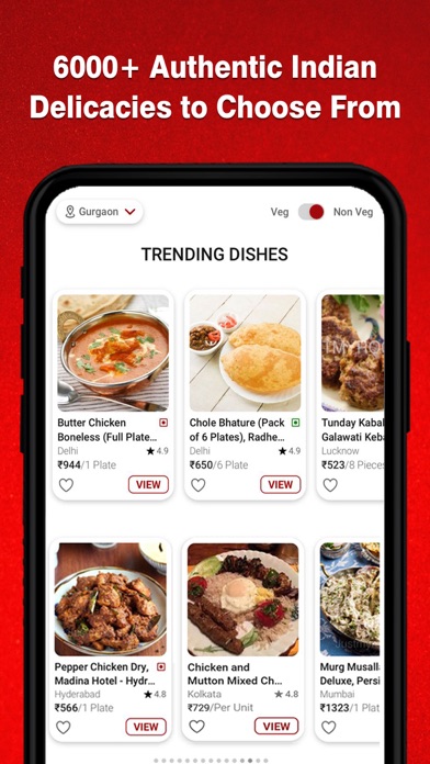 JustMyRoots: Food Delivery App Screenshot