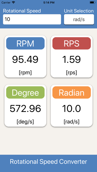 Screenshot #2 pour Rotational Speed Converter