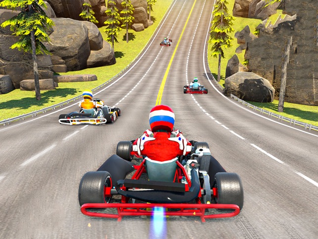 esporte de kart com jogo de corrida go kart ou mini carro em