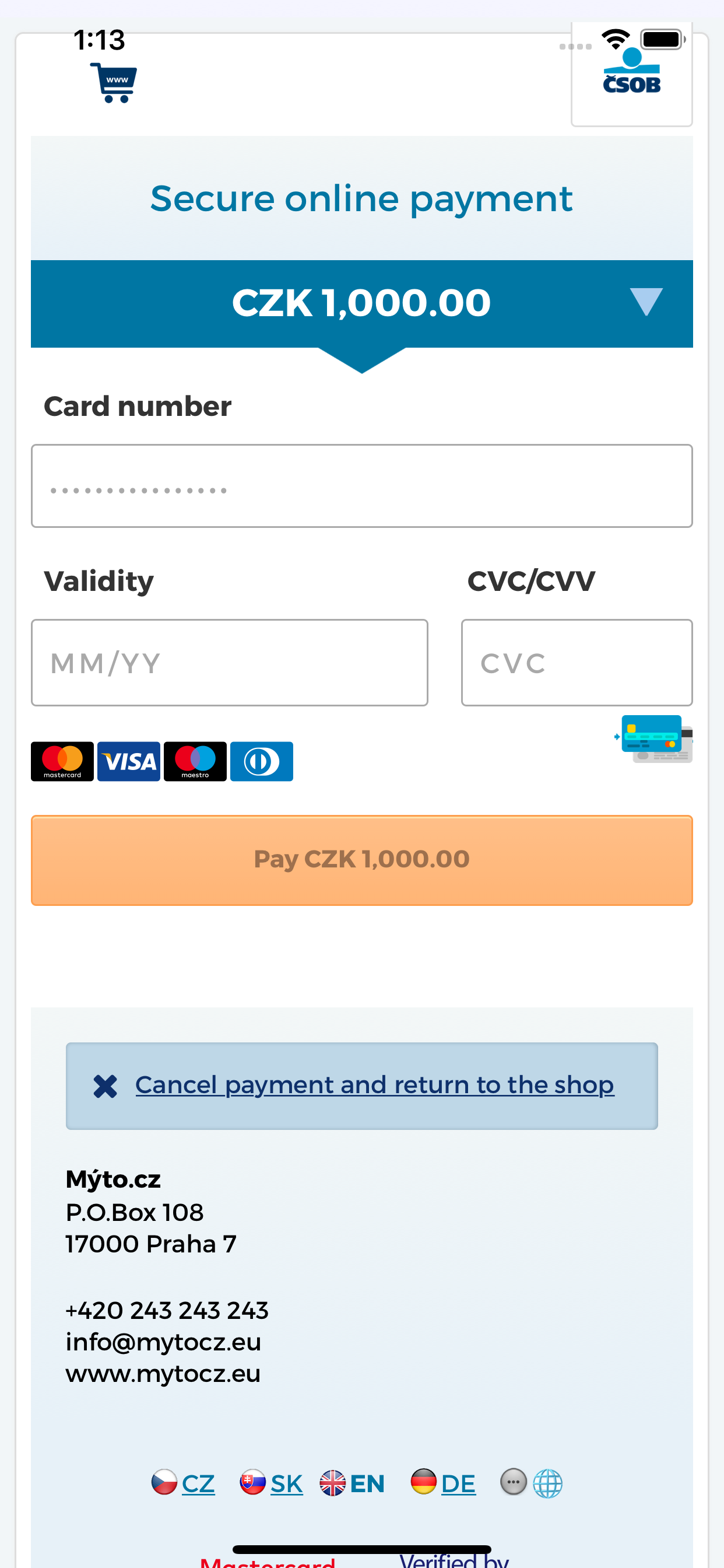 MYTO.GOV.CZ