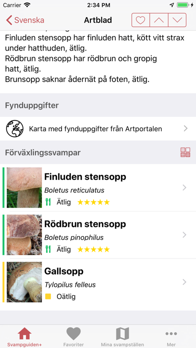 Svampguiden+ Screenshot