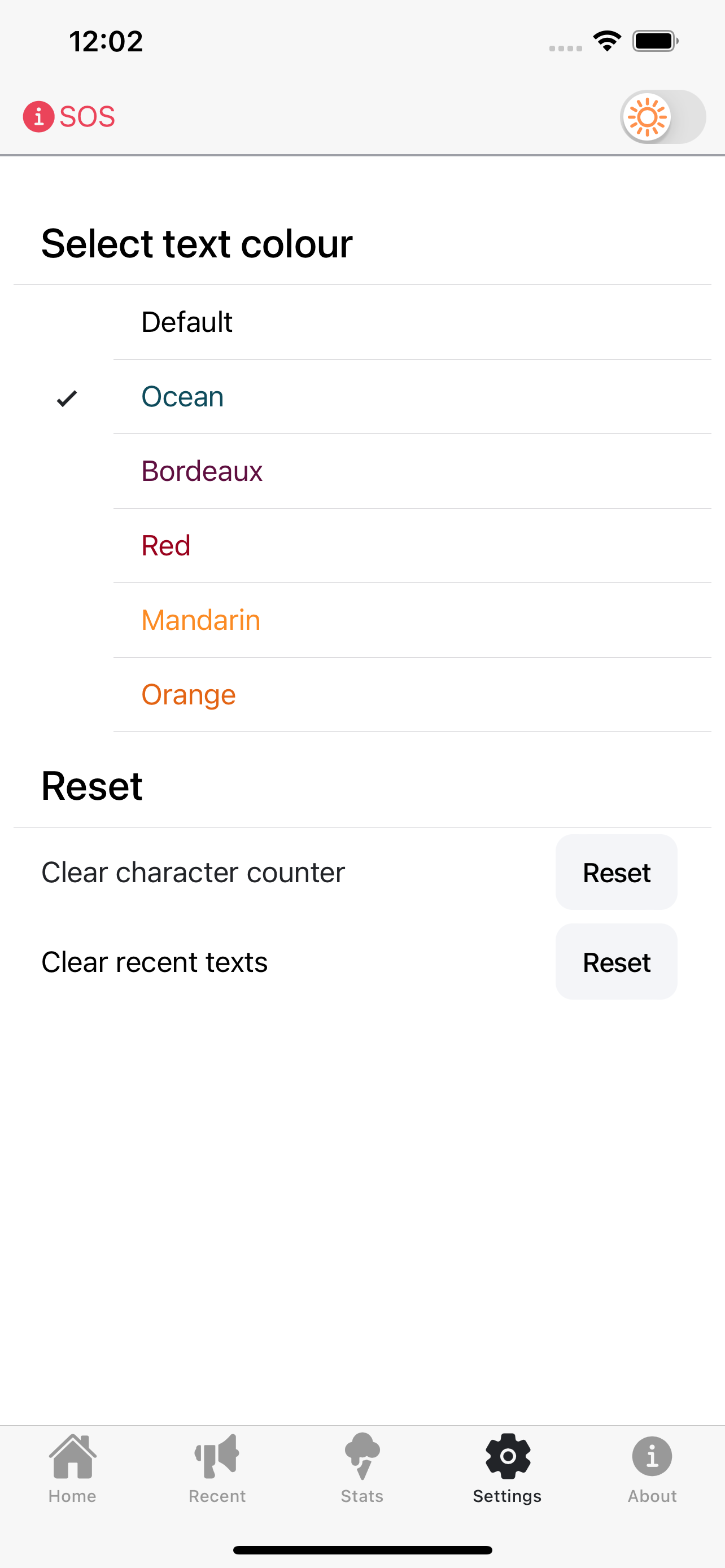 type and show