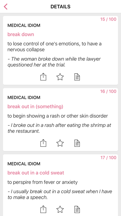 Medical - Legal idioms Screenshot