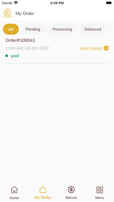 My Online Shopping Seller Screenshot
