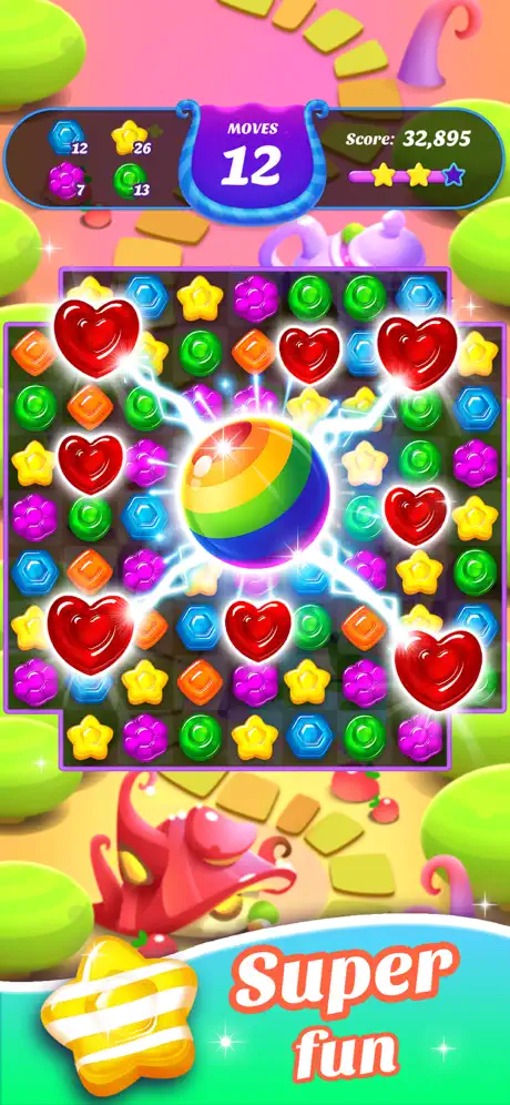 Gummy Candy Blast！Match 3 Game