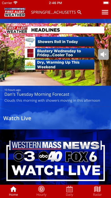 Western Mass News Weather Screenshot