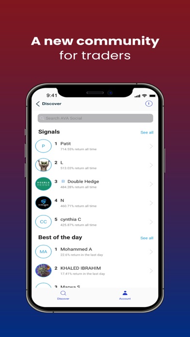 M4Markets Social Trading Screenshot