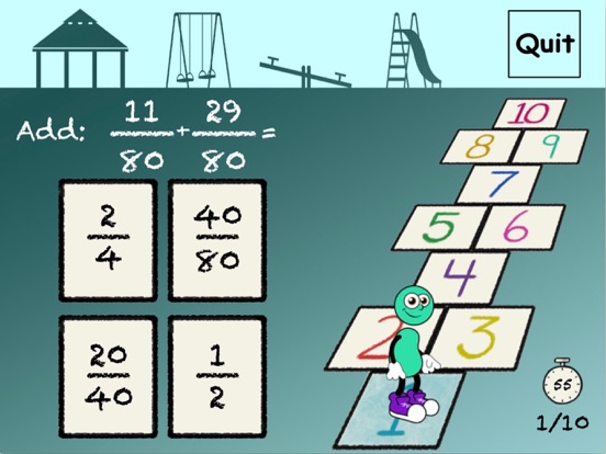 Screenshot #6 pour Hopscotch - Adding Fractions